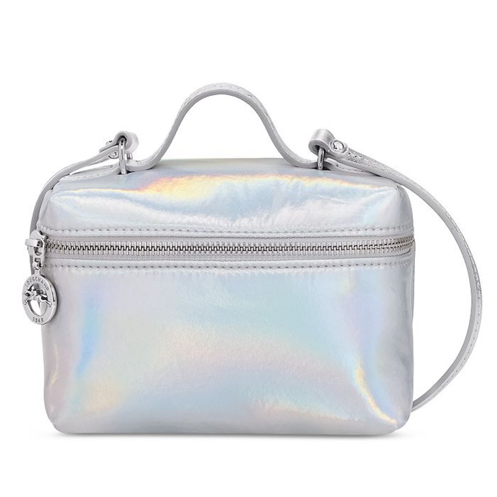 Longchamp Le Pliage Futuristic XS Vanity Crossbody silver NEW